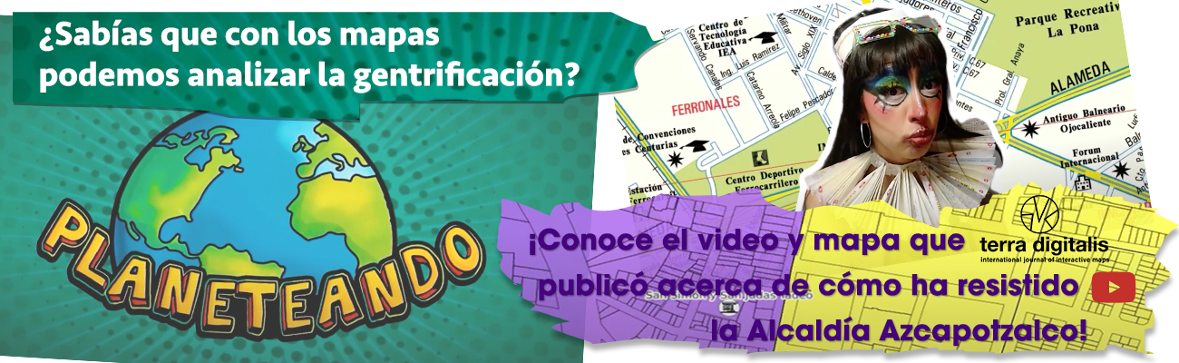 Banner del video y el mapa acerca de la gentrificación de cómo ha resistido la Alcaldia Azcapotzalco